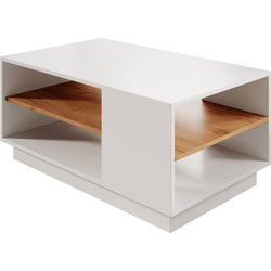 Meubella - Salontafel Three - Wit - Eiken - 100 cm