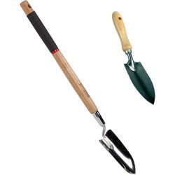 Set van 2 plantschepjes / tuinier schepjes 25 en 60 cm - Tuinscheppen