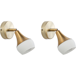 ANTLER I - Wandlamp set van 2 - Goud  - Staal