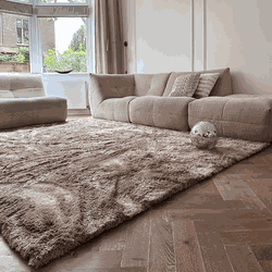Hoogpolig vloerkleed Odelia bruin/taupe - Interieur05 Bruin,Taupe - Polyester