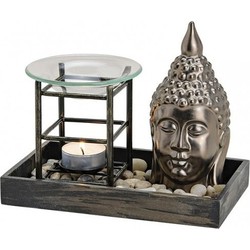 Boeddha oliebrander met steentjes 12 cm - Geurbranders