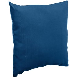 Bank/sier/tuin kussens voor binnen en buiten in de kleur Indigo blauw 40 x 40 x 10 cm - tuinstoelkussens
