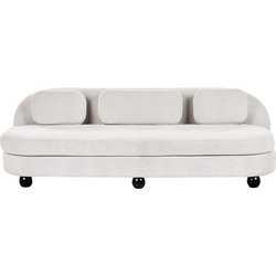 FANSEN - Driezitsbank - Gebroken wit - Polyester