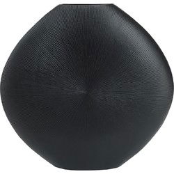 PTMD Tiro Ovale Bloempot - 59 x 10 x 56 cm - Aluminium - Zwart