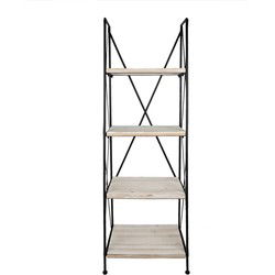 Clayre & Eef Stellingkast Zwart Bruin Hout