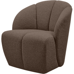 WOOOD Mojo Draaifauteuil - Bouclé - Bruin Melange - 75x68x77