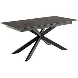Eettafel Uitschuifbaar - Zwart Keramiek - 210x90x76cm - Jorvik