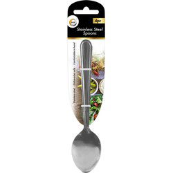 DID diner eetlepels - 4x stuks - van RVS - 19 cm - dinerbestek - Eetlepels