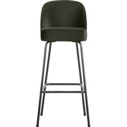 BePureHome Vogue Barstoel - Velvet - Dark Green - 103x50x55