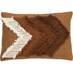 Dutch Decor ARROW - Kussenhoes van katoen Tobacco Brown 40x60 cm - bruin - Dutch Decor