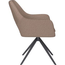 Housecraft Living Mos Eetkamerstoel Draaibaar Metaal Taupe