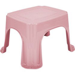 Hega Hogar Keukenkrukje/opstapje - roze - 27 x 23 x 21 cm - Huishoudkrukjes