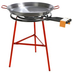 COMPLETE SET paella brander 60cm met standaard & paella pan 70cm - Ibiza