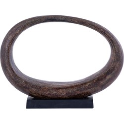 PTMD Deco Object Rhubie - 37x9x27 cm - Aluminium - Bruin