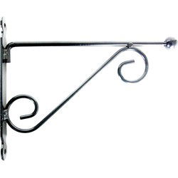 Esschert Design Muurhaak dubbele sierkrul – H23 x B3 x L28 cm – metaal - Plantenbakhaken