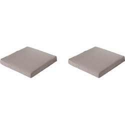 Madison -  Lounge Zitkussen Basic taupe - Ca. 60x60 cm - Set van 2