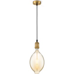 Home sweet home hanglamp Vintage Oval - Brons - amber