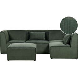 Beliani LEMVIG - Modulaire Sofa-Groen-Corduroy