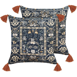 PANAX  - Sierkussen set van 2 - Multicolor - 45 x 45 cm - Fluweel
