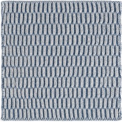 Knit Factory Vaatdoek Block - Ecru/Jeans - 27x27 cm