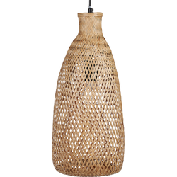 Beliani LWELA - Hanglamp-Lichte houtkleur-Bamboehout