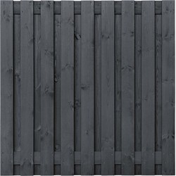 Tuscon 19 planks/15mm zwart gespoten 180 x 180 cm - Gardenlux