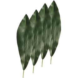 4x Donkergroene Aspidistra kunsttakken van 75 cm - Kunstplanten