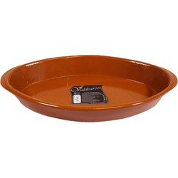 Tapas ovenschaal/serveerschaal ovaal terracotta Fontein 2.8 liter - Snack en tapasschalen