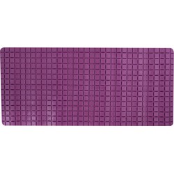 MSV Douche/bad anti-slip mat badkamer - rubber - paars - 76 x 36 cm - Badmatjes