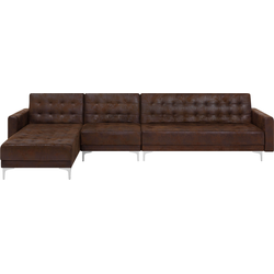 Beliani ABERDEEN - Modulaire Sofa-Bruin-Kunstleer