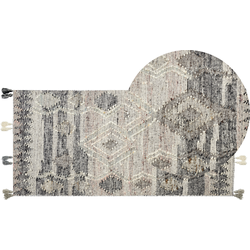 ARATASHEN - Kelim vloerkleed - Grijs - 80 x 150 cm - Wol