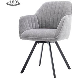 Tower living Bruno swivel  armchair -  fabric Nature 452 Blue grey