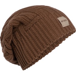 Knit Factory Bobby Gebreide Muts Heren & Dames - Sloppy Beanie - Tobacco - One Size