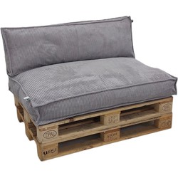 2L Home Hondenkussen Ribcord Velours Sultry Grey- 120x80cm