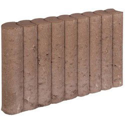 3 stuks! Rondo palissade bruin 8x35x50 cm