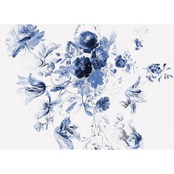 KEK Amsterdam Behang Royal Blue Flowers III - 8-baans