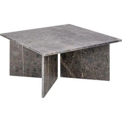 Salontafel - Grijs Marmer - 90x90x42cm - Zivik