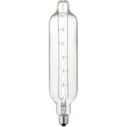 Edison Vintage LED filament lichtbron Carbon - Helder - G78 Tube - Retro LED lamp - 7.8/7.8/33cm - geschikt voor E27 fitting - Dimbaar - 5W 400lm 3000K - warm wit licht