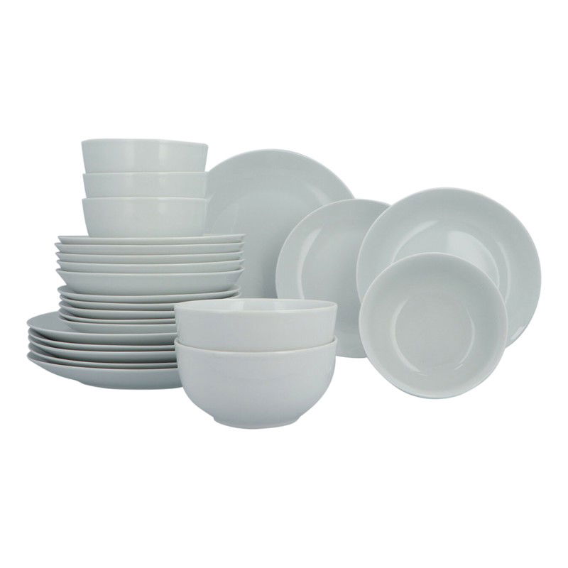 Luzzo® Servies-set 24-delig Wit – Voor 6 Personen – Vaatwasserbestendig - 
