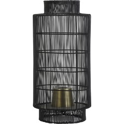 Light & Living - Tafellamp GRUARO  - 24x24x52cm - Zwart