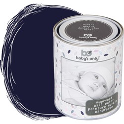 Baby's Only Muurverf mat voor binnen - Babykamer & kinderkamer - Marine - 1 liter - Op waterbasis - 8-10m² schilderen - Makkelijk afneembaar