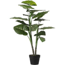 Mica Decorations Taro Kunstplant - H100 x Ø70 cm - Plastic pot - Groen