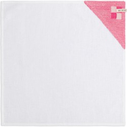 Knit Factory Theedoek Block - Ecru/Fuchsia - 65x65 cm