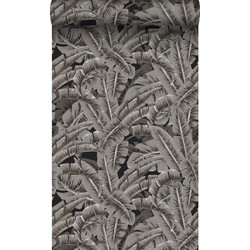 Origin Wallcoverings behang palmbladeren donkergrijs - 53 cm x 10,05 m - 347440