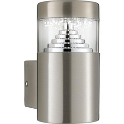 Landelijke Wandlamp - Bussandri Exclusive - Metaal - Landelijk - LED - L: 8cm - Voor Buiten - Woonkamer - Eetkamer - Zilver