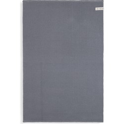Knit Factory Gebreide Badmat - Douchemat Morres - Med Grey - 80x50 cm - Katoen