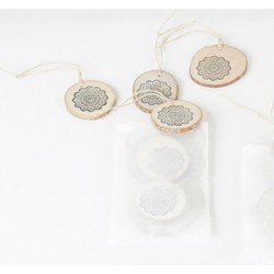 RESCUED! - WoodSlice set of 6 with lace