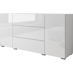 Meubella Dressoir Bonzo - Wit - 150 cm