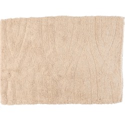 Items Badmat - creme - microfiber - rechthoekig - 80 x 50 cm - Badmatjes