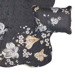 Clayre & Eef Bedsprei Grijs Beige Polyester